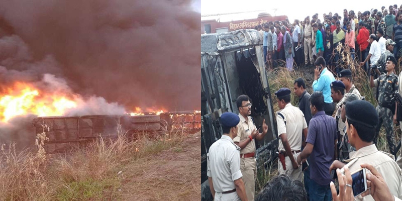 Photo of बिहार में बड़ा हादसा :  बस में लगी भीषण आग ,  27 लोगो की जिंदा जलकर मौत !
